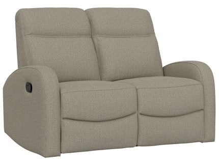 Manual Reclining Loveseat With Dual Seating Support For Living Room