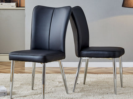 Modern Minimalist Dining Chairs With Metal Legs