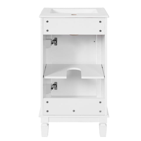 Bathroom Vanity With Sink, Soft-Closing Door, Adjustable Shelf