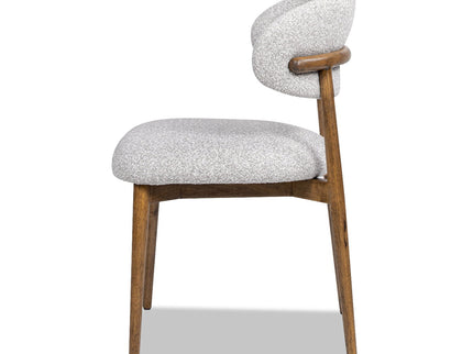 Locke - Modern Upholstered Dining Chair With Frame - Salt / Pepper