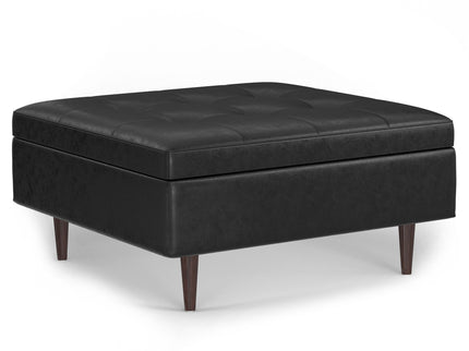 Shay - Large Square Coffee Table Storage Ottoman Mid-Century Style