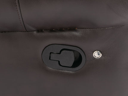 Home Theater Seating Manual Recliner Chair With Center Console And Led Light Strip For Living Room