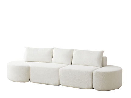 V - Shaped Modular Sofa Set With 3 Pillow