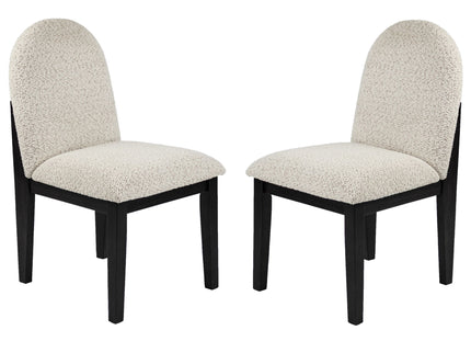 Dining Upholstered Side Chair (Set of 2) - Black / White