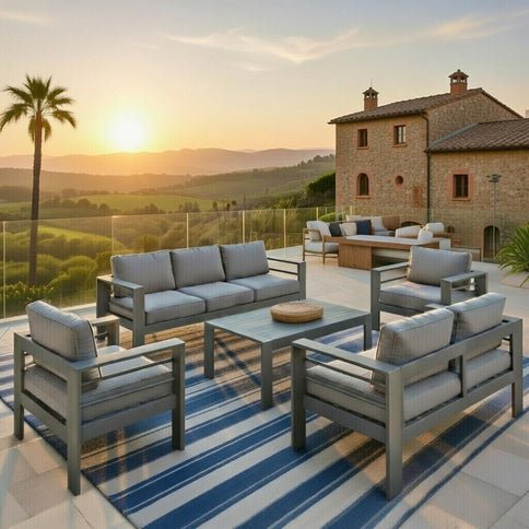 Outdoor Patio Set All-Weather With Thick Cushions