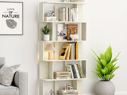 Modern 5 Tier Open Storage Bookcase