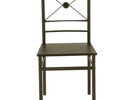 5 Piece Rectangle Dining Set With Tubing Base
