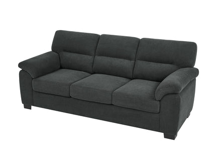 3 Seater Sofa With Padded Armrests And Triangular Leg