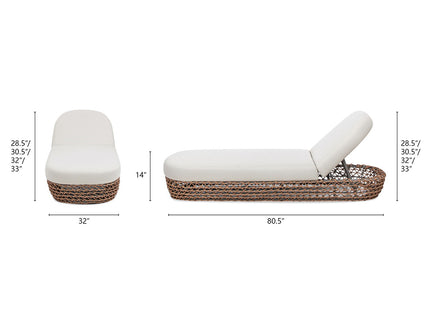 Willow - Sunbrella Upholstered Patio Lounger