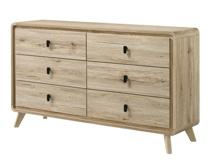 Dresser, 6 Drawers Storage - Beige