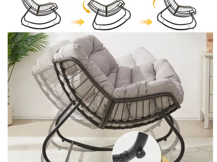 Egg Rocking Chair With Ottoman