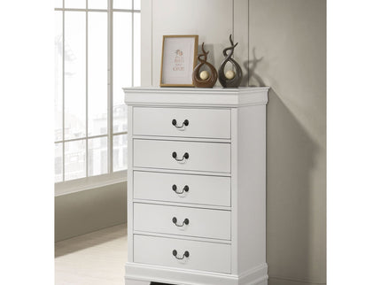 5 Drawer Bedroom Chest - White