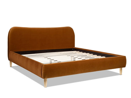 Roman - Curved Headboard Upholstered Platform Bed