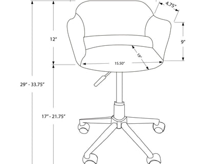 Office Chair, Adjustable Height, Swivel, Ergonomic, Armrests, Contemporary