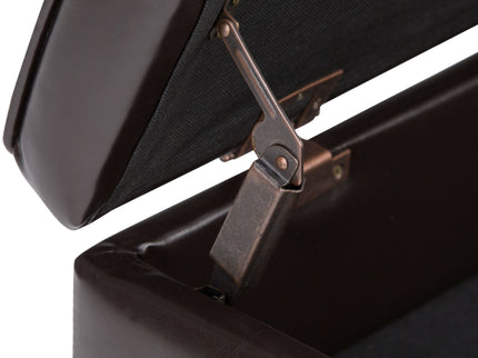 Cosmopolitan - Storage Ottoman Bench With Open Bottom - Tanners Brown