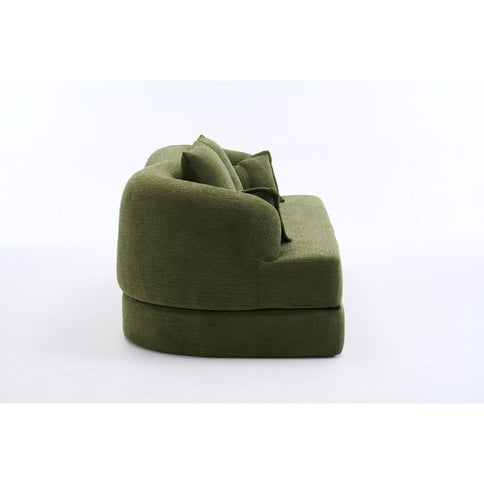 Foldable Sofa Bed, Boneless Couch Convertible Sleeper With 4 Pillows