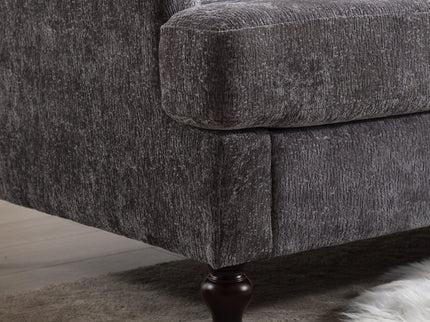 Mid Century Modern Fabric Loveseat Sofa, 2 Seat Upholstered Couch