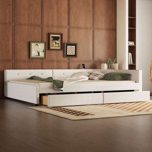 Platform Bed With USB Ports