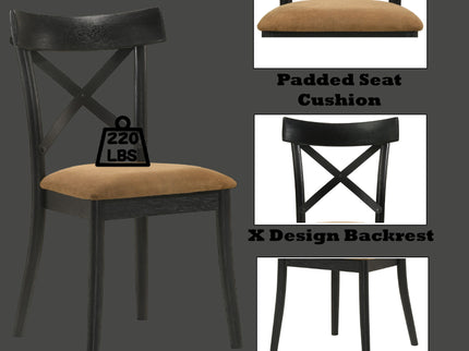 Hillary - Side Chair (Set of 2) - Black / Brown