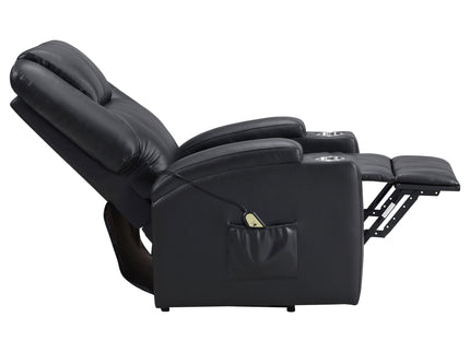Macklin - Power Lift Massage Recliner With Heat And Dual Cupholders