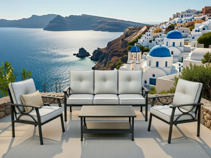Patio Furniture Set With Coffee Table And Cushions For Backyard