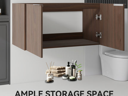 Floating Bathroom Vanity Cabinet With Soft Close Double Doors, Spacious Interior Storage, Wall Mounted, Cabinet Only