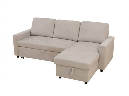 L - Shaped Convertible Sofa Bed With Storage Chaise