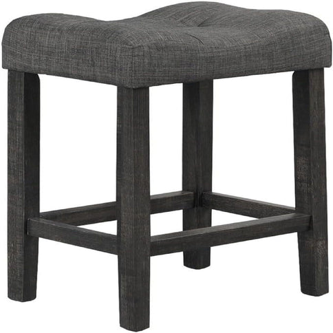 Transitional Style Counter Height Dining Stool With Footrest (Set of 2)