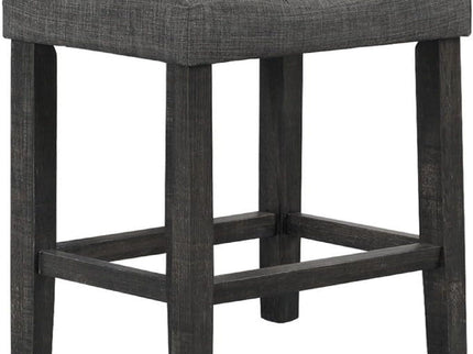 Transitional Counter Dining Set With 4 Tufted Stools