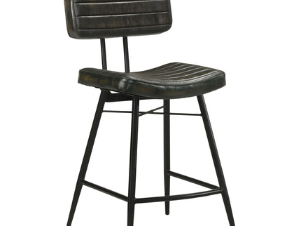 Senko - 5 Piece Counter Dining Set With Upholstered Chairs - Antique Espresso