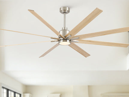 Oversized Large Ceiling Fan With Dimmable LED Light, 8 Blades, Remote Control