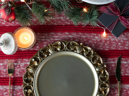 Plastic Charger Plate (Set of 6) - Gold
