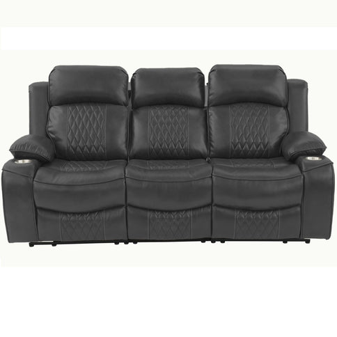 Power Motion Living Room Set With USB Port, Adjustable Headrest, Cup Holder
