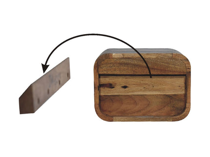 Floating Open Curve Nightstand - Oak