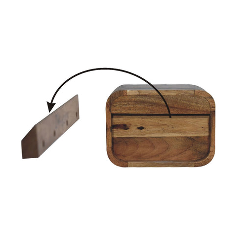 Floating Open Curve Nightstand - Oak