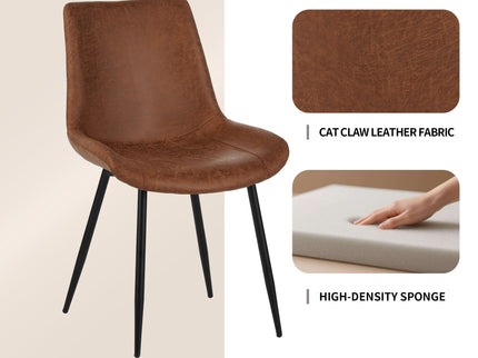 Dining Chairs (Set of 4) - Brown