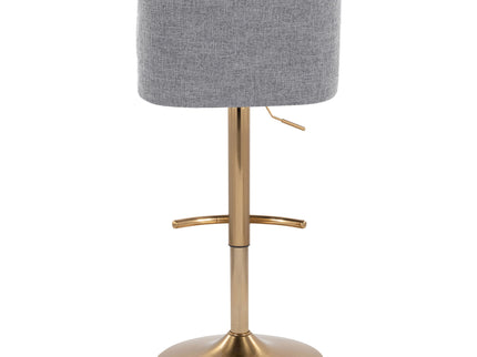 Toriano - Contemporary Adjustable Barstool With Swivel With Rounded T Footrest (Set of 2)