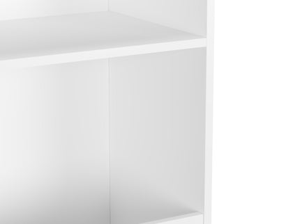 4 Tier Bookcase, Book Display With Safety Restraint, Storage Cabinet For Playroom - White