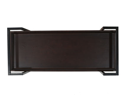 Modern Industrial Bar Cart With Shelving And Casters