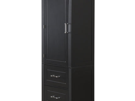 Tall Freestanding Bathroom Storage Cabinet With 2 Drawers And Adjustable Shelf
