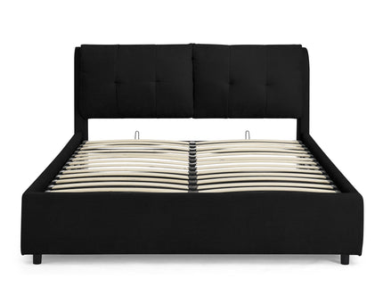 Storage Upholstered Hydraulic Platform Bed With Integrated Headboard