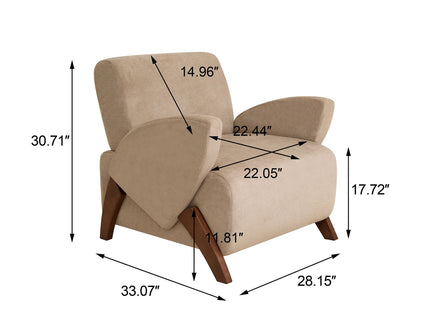 Lounge Accent Chair For Living Room - Beige Coffee