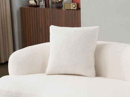 Curved Loveseat Sofa With Round Armrest
