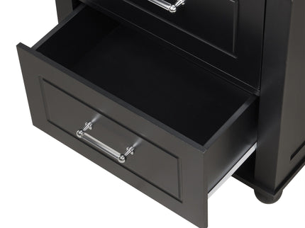 Tall Freestanding Bathroom Storage Cabinet With 2 Drawers And Adjustable Shelf