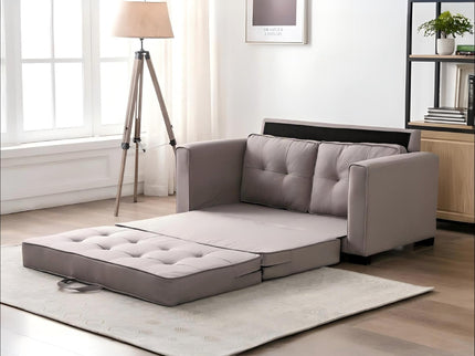 Pull Out Sleeper Loveseat - Light Brown