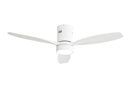 Indoor / Outdoor Ceiling Fan With Blades, Reversible DC Motor, Remote Controlled LED Light - White