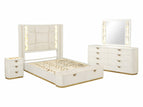 Beige / 5 Pc. Bed, Nightstand, Chest, Dresser, Mirror / King