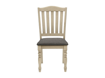 Dining Chair, Upholstered, Side, Transitional (Set of 2) - Gray
