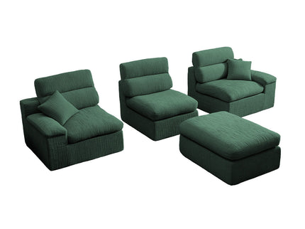 Corner Chaise Sofa With High Backrest