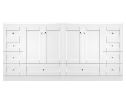 Shaker Free Standing Bathroom Vanity Cabinet & Sink, Soft Close Drawers, Soft Close Doors